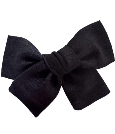 Black Linen Bow