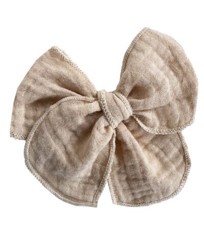 Beige Muselina Bow