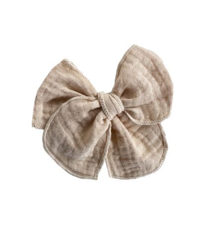 Beige Muselina Mini Bow