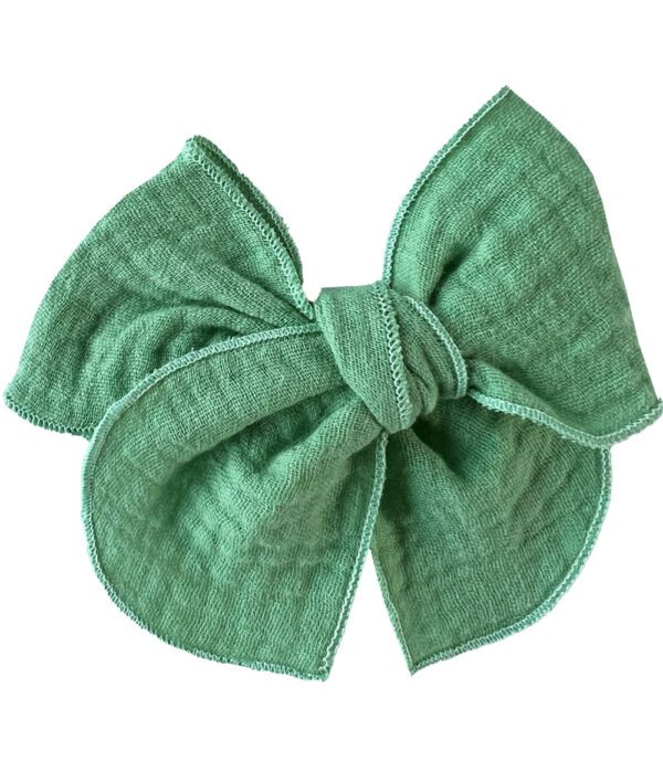 Emerald Muselina Bow