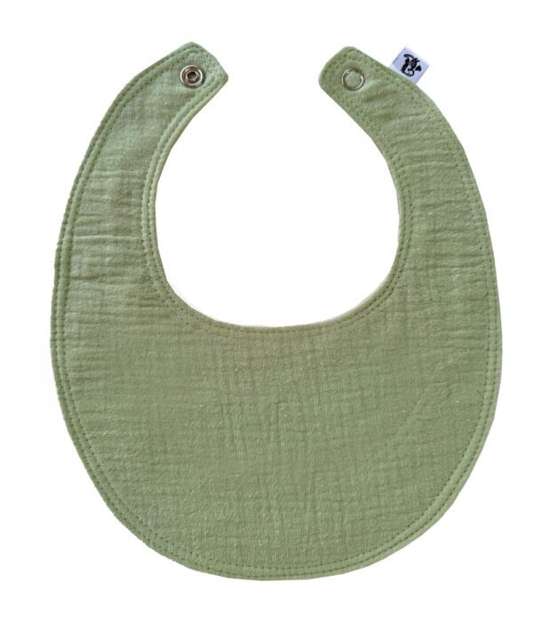 Olive Muselina Bib