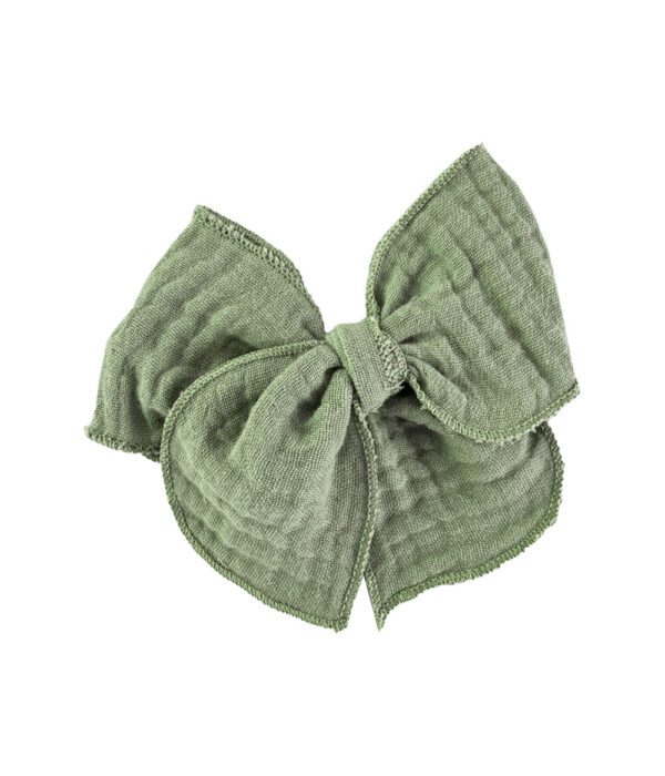 Olive Muselina Mini Bow