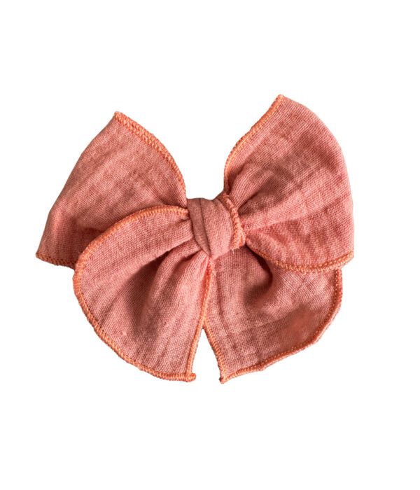 Tangerine Muselina Mini Bow