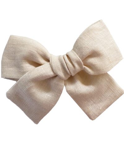 Beige Linen Bow