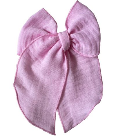 Rosa Pastel Muselina Big Bow