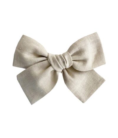 Neutral Linen Mini Bow