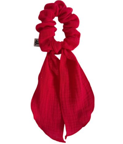 Scarlet Muselina Scrunchie// Coletero