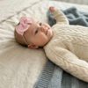 FOTOMOÑOMUSELINA Bandita Muselina (Baby Cotton) Mini Bow