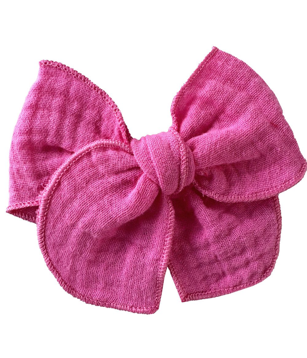 NEONPINKBOWMUSELINA Muselina Midi Bow (Baby Cotton)