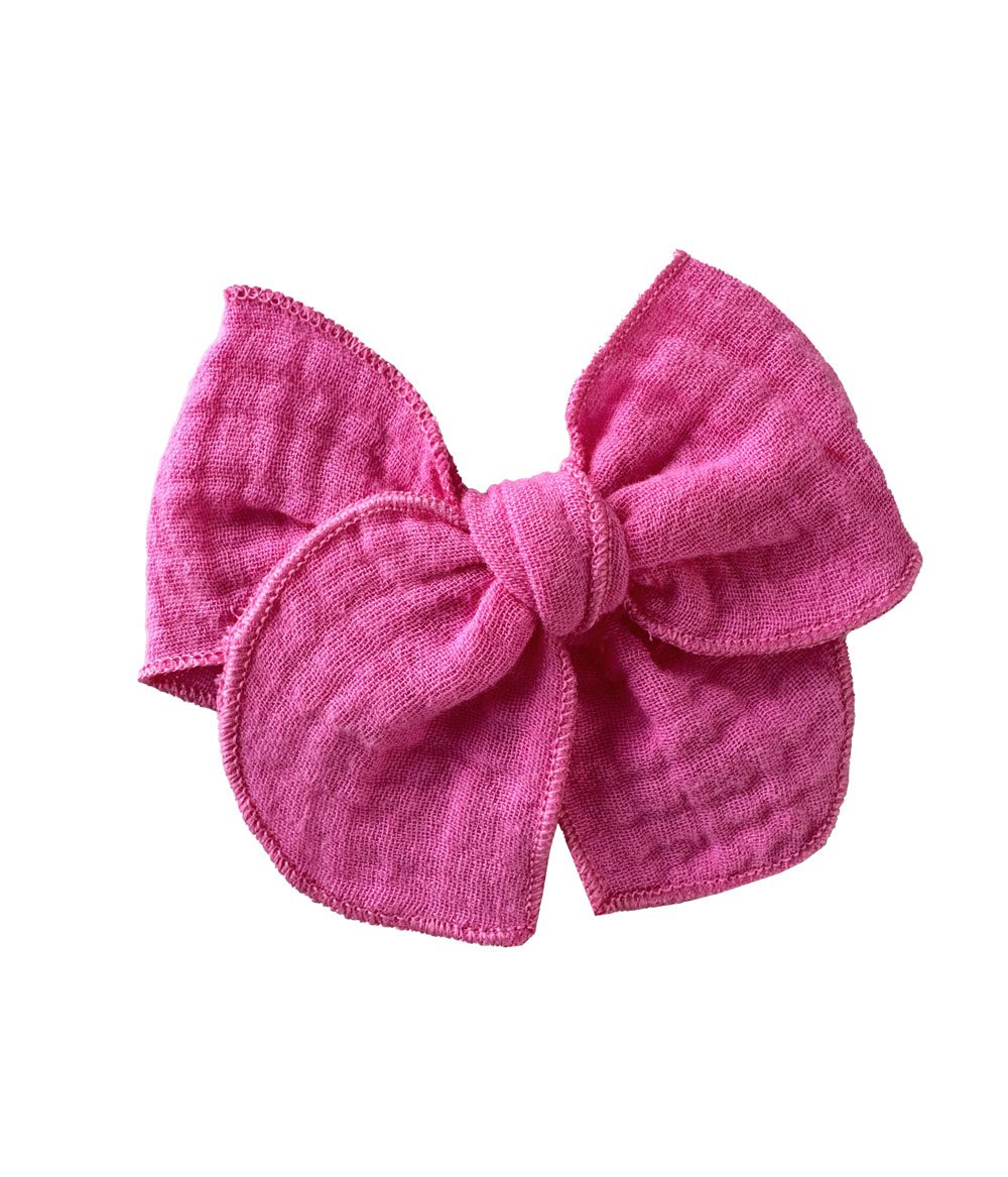 NEONPINKMINIMUSELINA Muselina Mini Bow (Baby Cotton)
